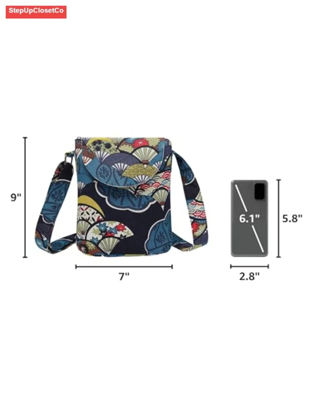 Canvas Small Boho Hobo Crossbody Bag